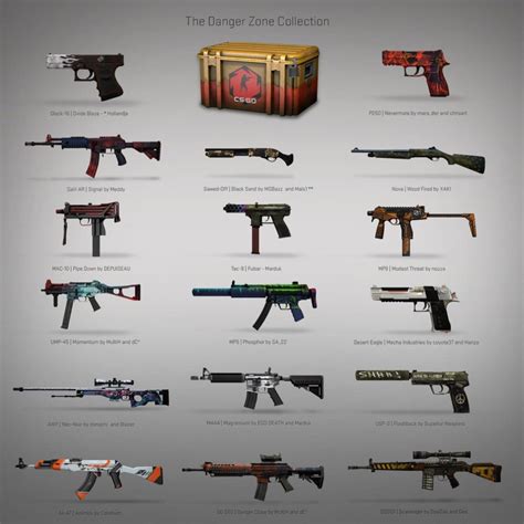 All of the Danger Zone CS:GO skins .